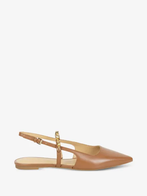 Michael Kors pointed-toe chain-detail ballet flats