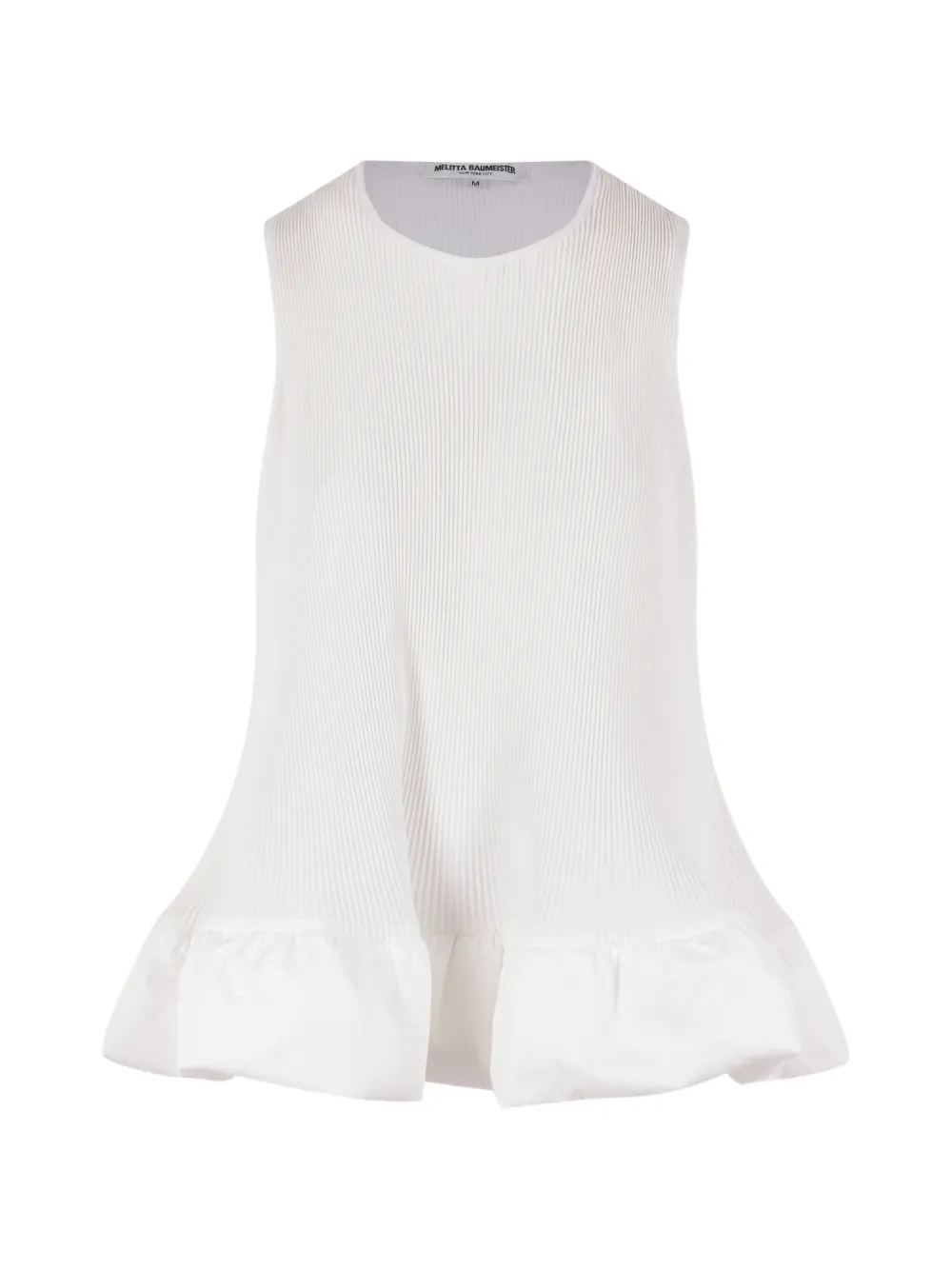 Melitta Baumeister sleeveless pleated blouse - Bianco