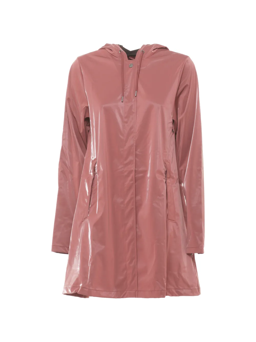 Rains A-line hooded coat - Rosa