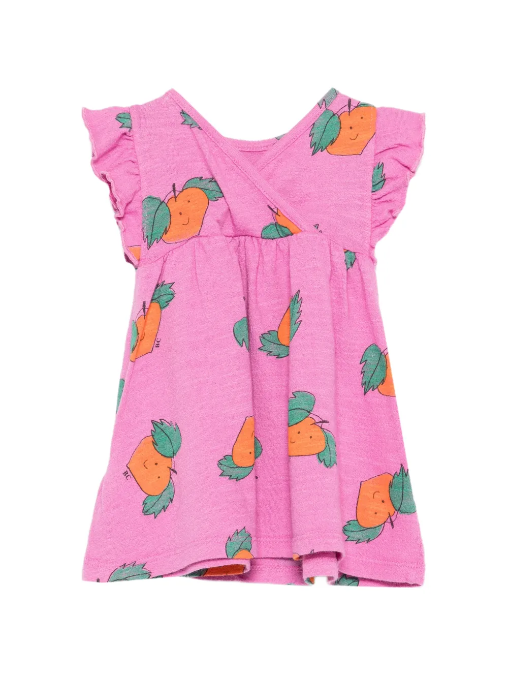 Bobo Choses Jurk met fruitprint en ruches Roze