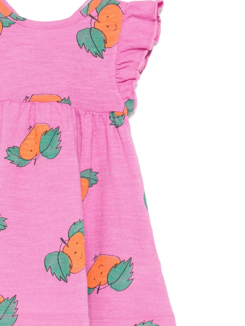 Bobo Choses Jurk met fruitprint en ruches Roze