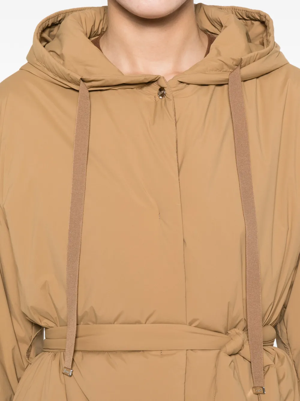 Herno Jack met capuchon en striksluiting Bruin