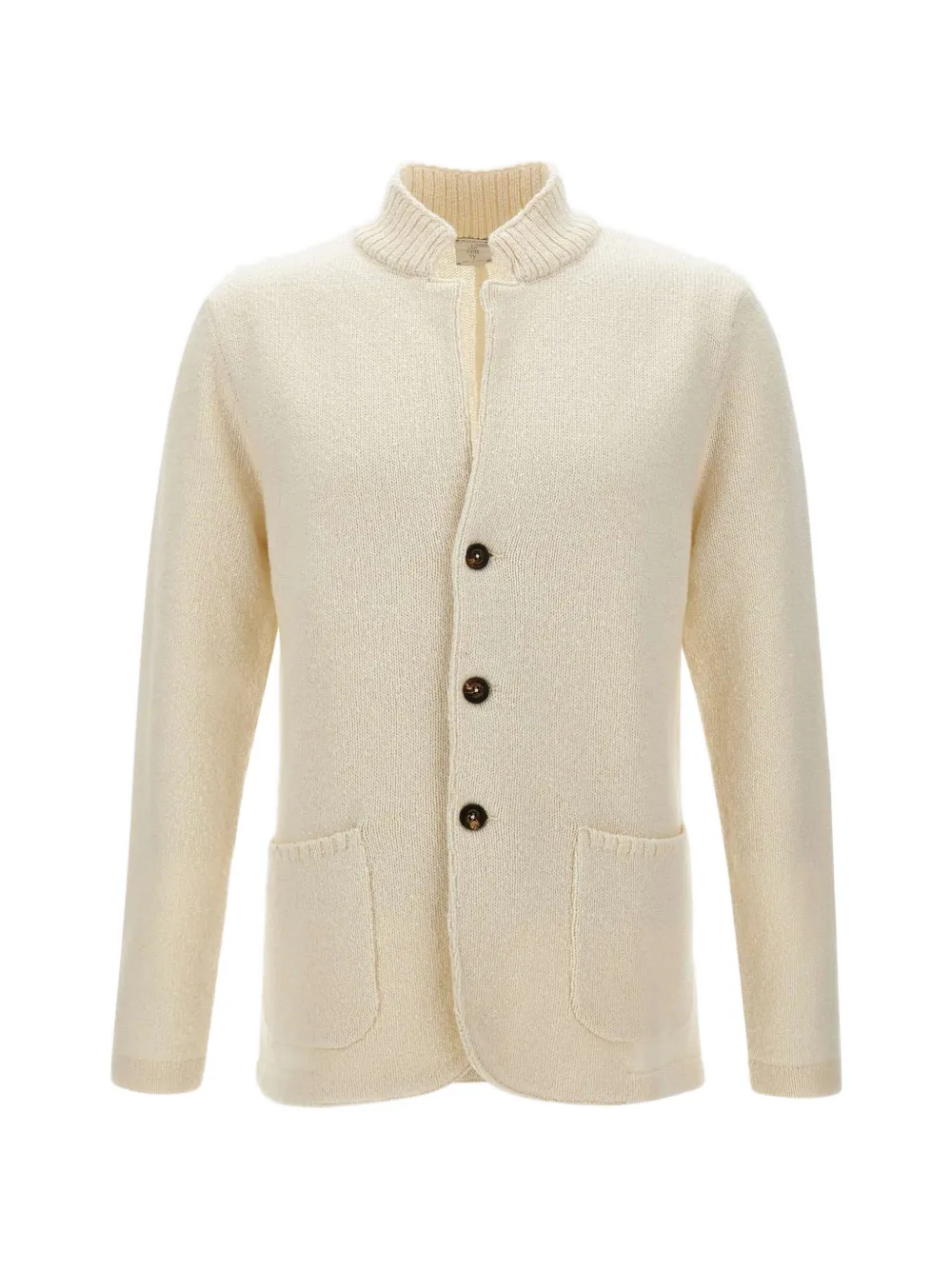 Eleventy high-neck patch-pocket cardigan - Neutrals