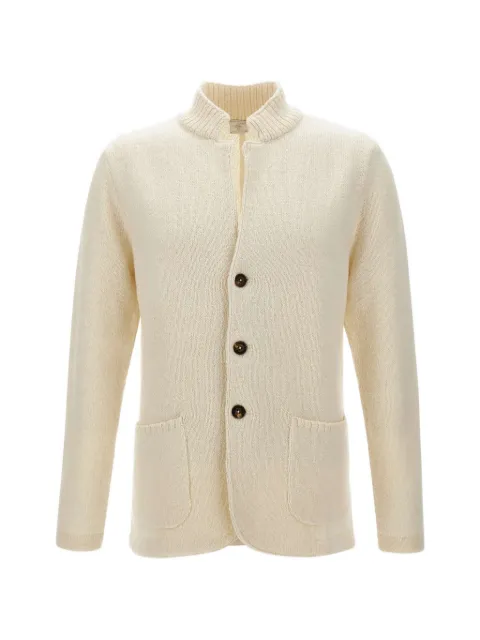 Eleventy high-neck patch-pocket cardigan