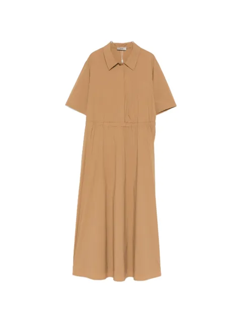 Herno collared gathered midi dress