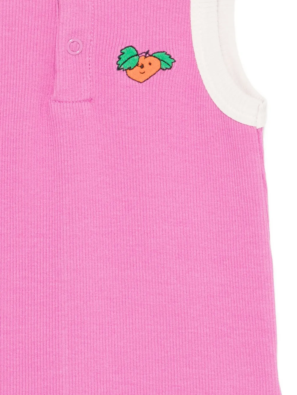  Bobo Choses Carrot-appliqué Romper - Pink 