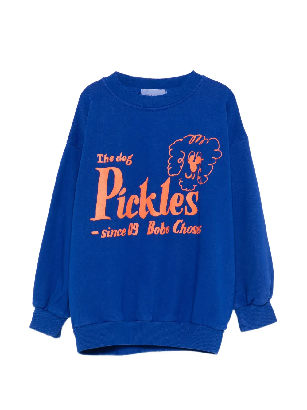 Bobo Choses Pickles the Dog print crewneck sweatshirt - Blu