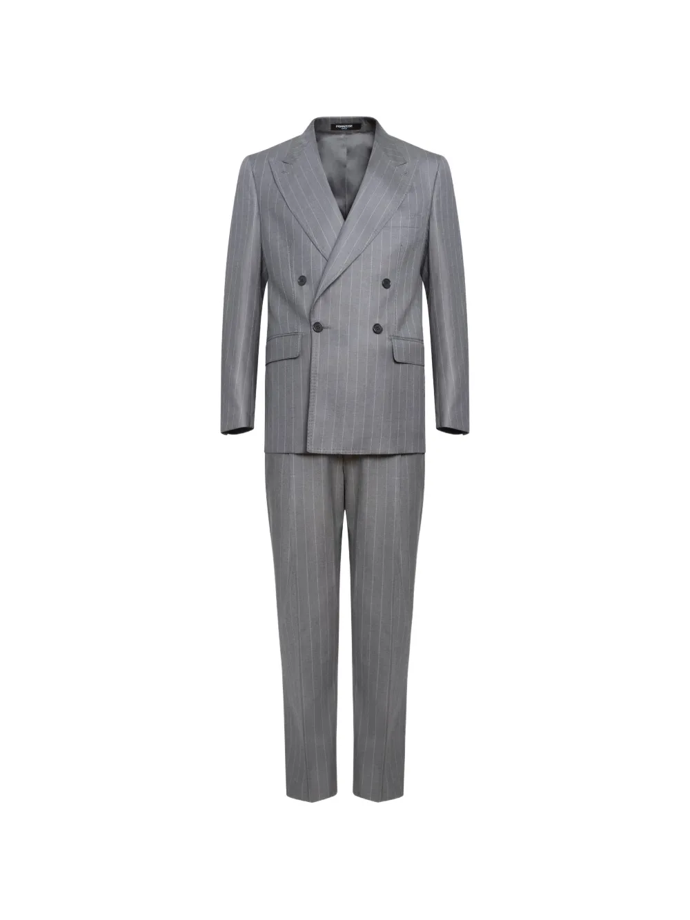 FRANZESE COLLECTION double-breasted pinstripe suit - Grigio