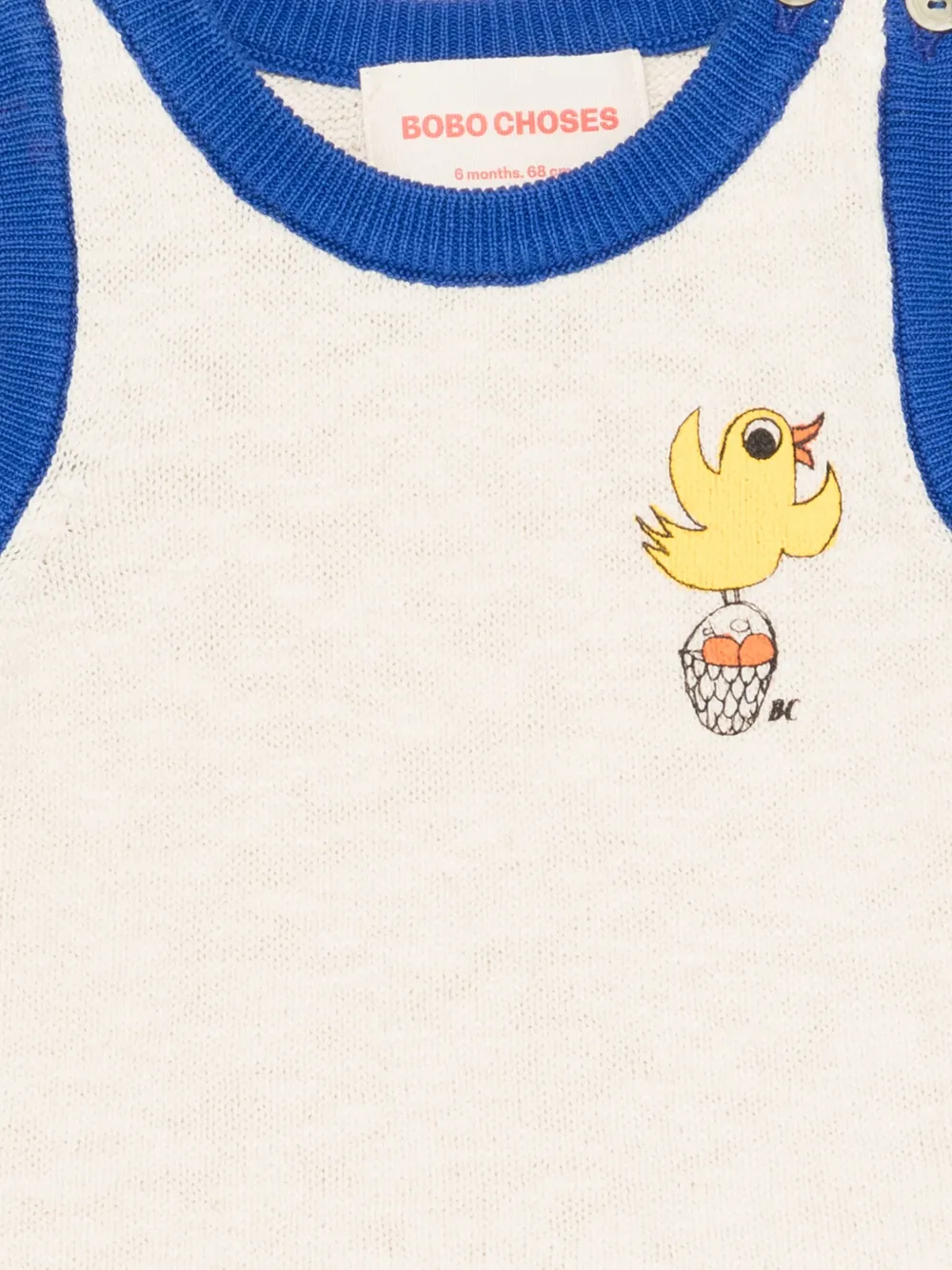 Bobo Choses Flying Oranges top met grafische print Beige