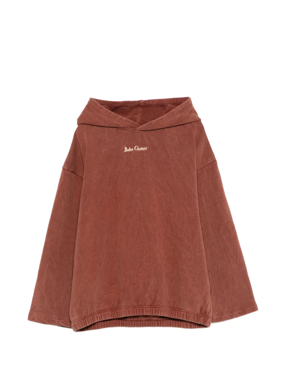 Bobo Choses logo-embroidered hoodie - Marrone