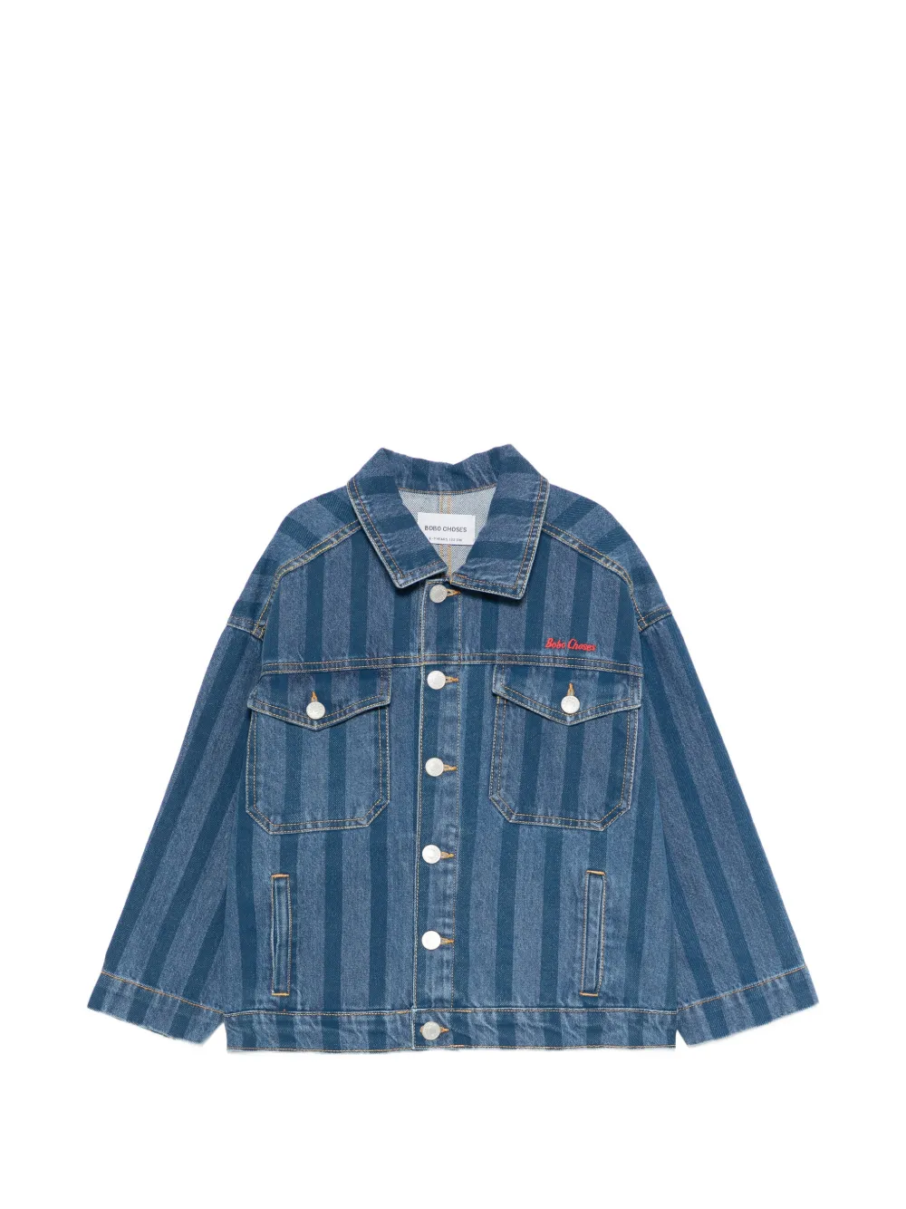 Bobo Choses striped denim jacket - Blu