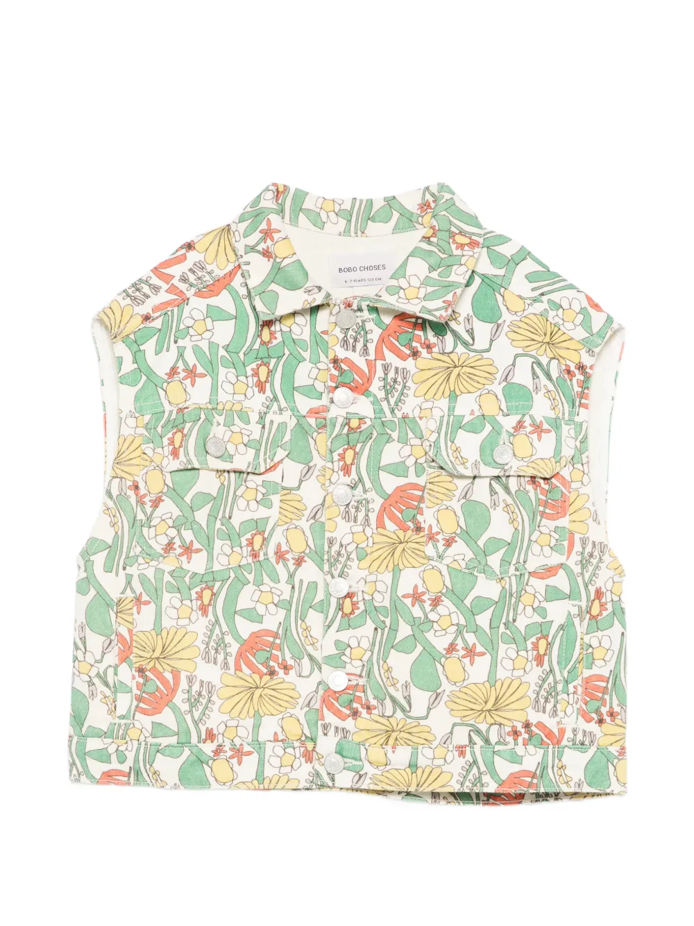 Bobo Choses Color Herbalist floral pocket jacket - Neutrals