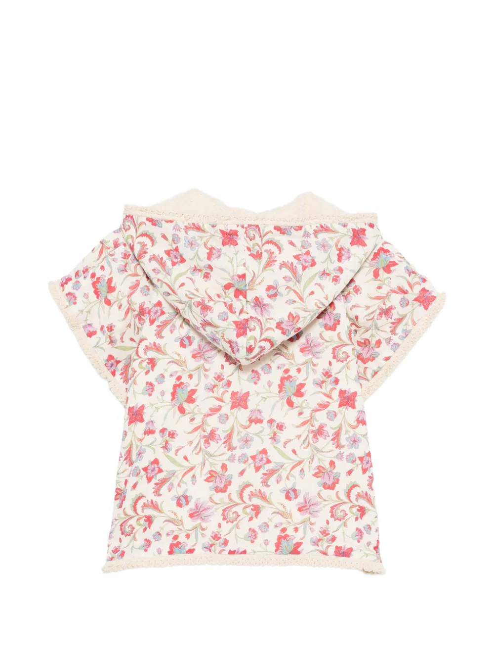  Louise Misha Kids Mael Floral-print Beach Cape - Neutrals 