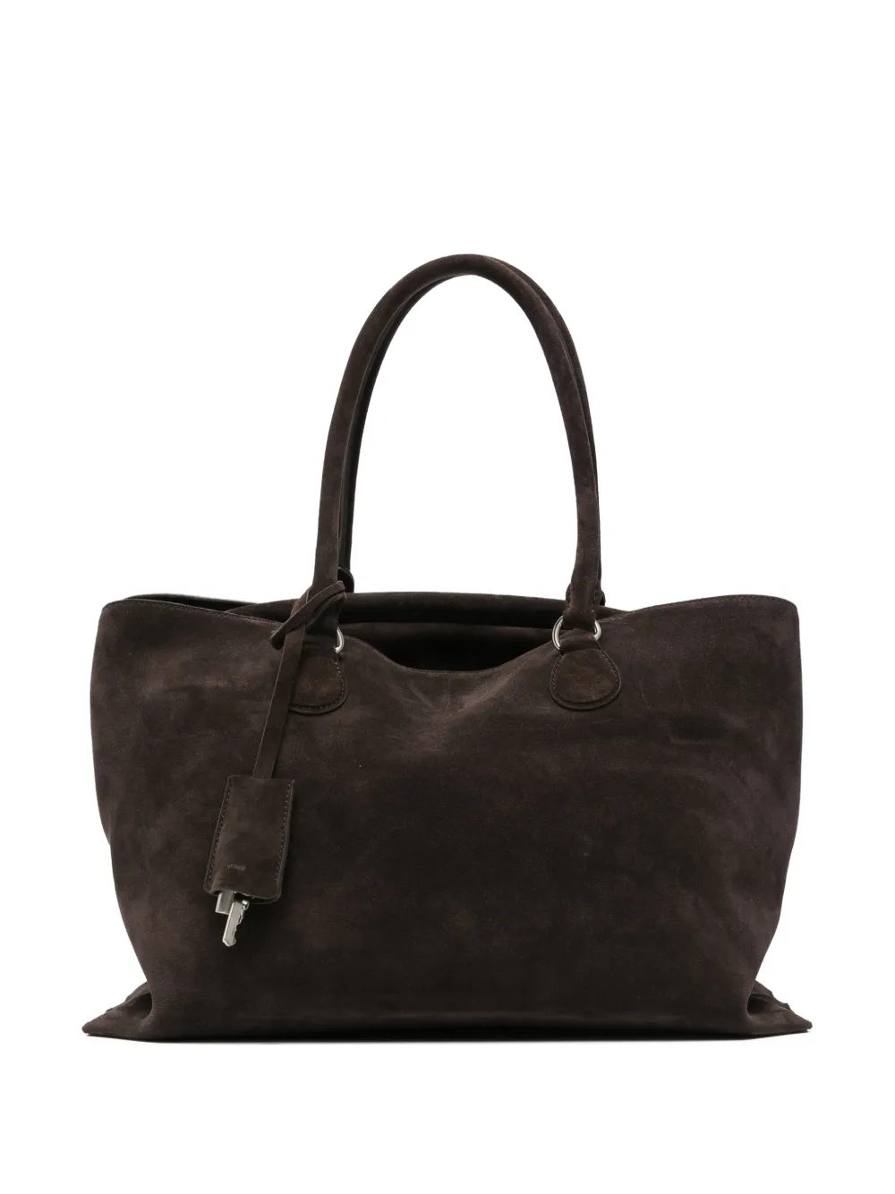 Osoi key charm suede shoulder bag - Marrone