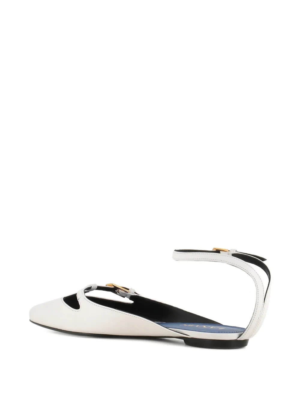 Lanvin buckle-strap flat pumps Wit