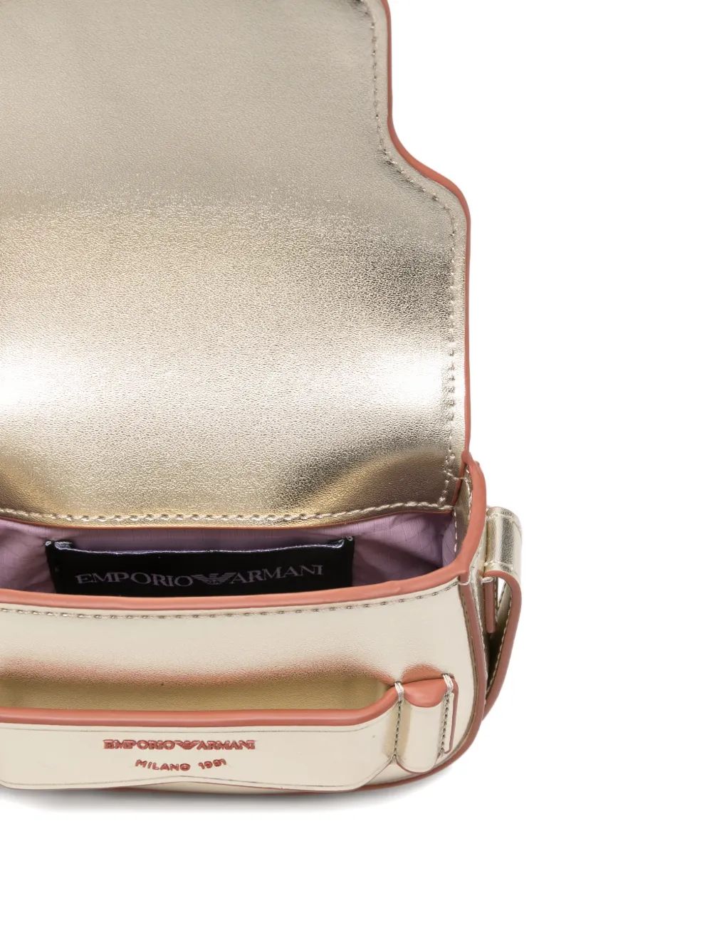 Emporio Armani Kids Schoudertas met bloemenpatch Goud
