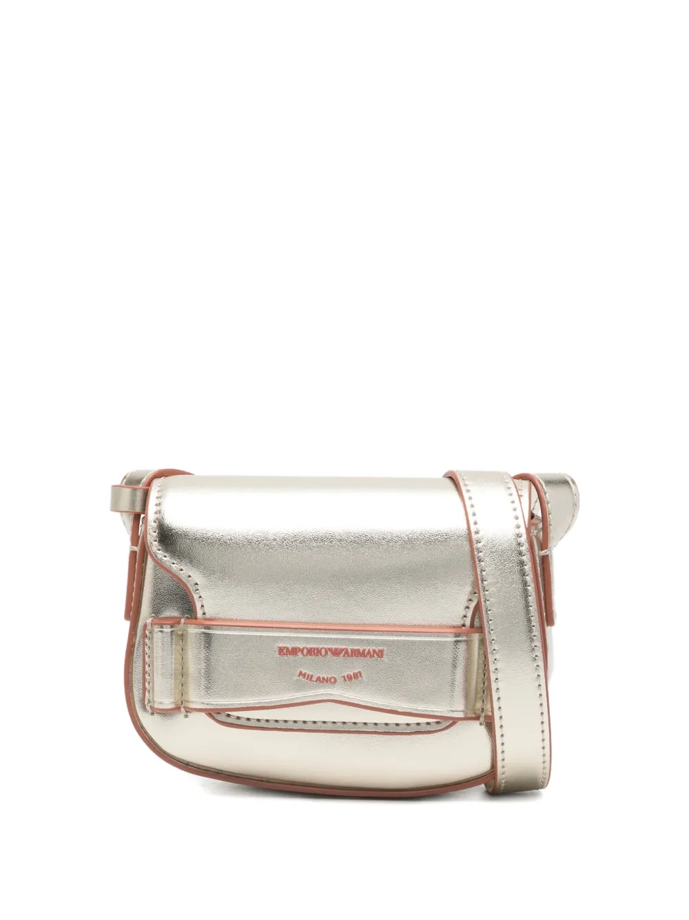 Emporio Armani Kids logo-appliqué shoulder bag - Oro