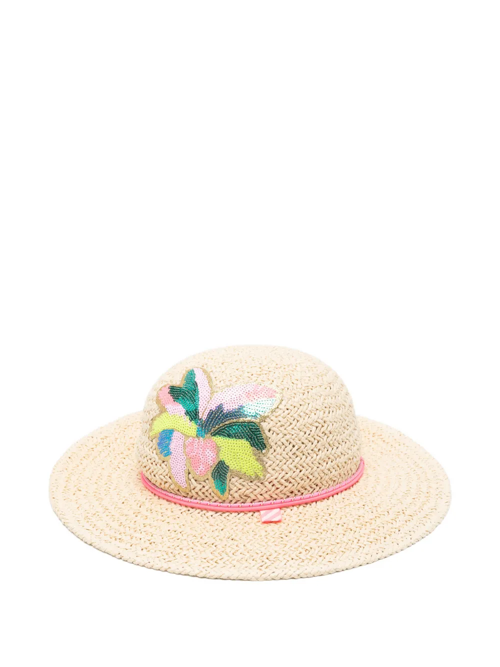 Billieblush sequin-embellished flower hat - Toni neutri