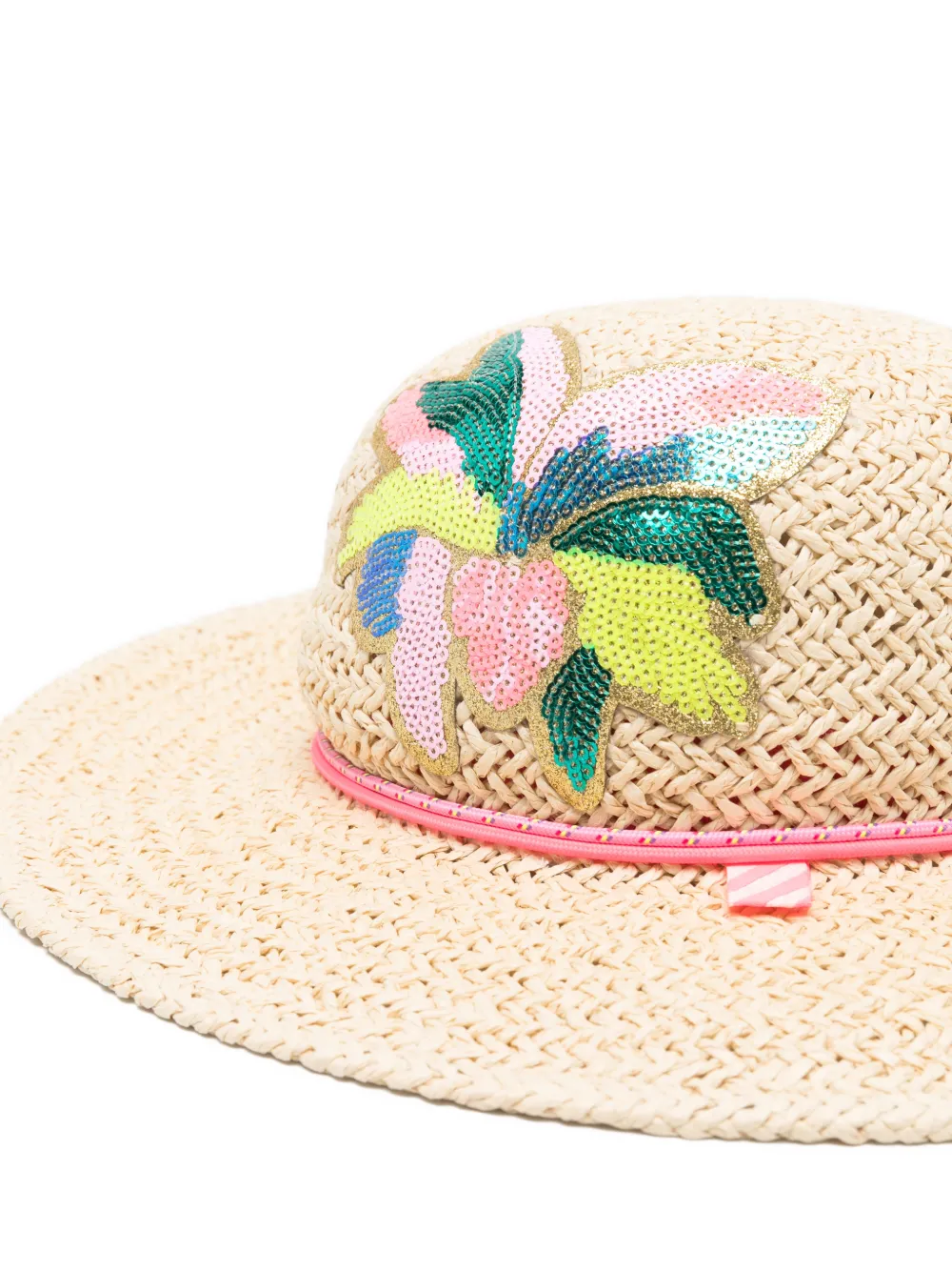 Sequin-Embellished Flower Hat
