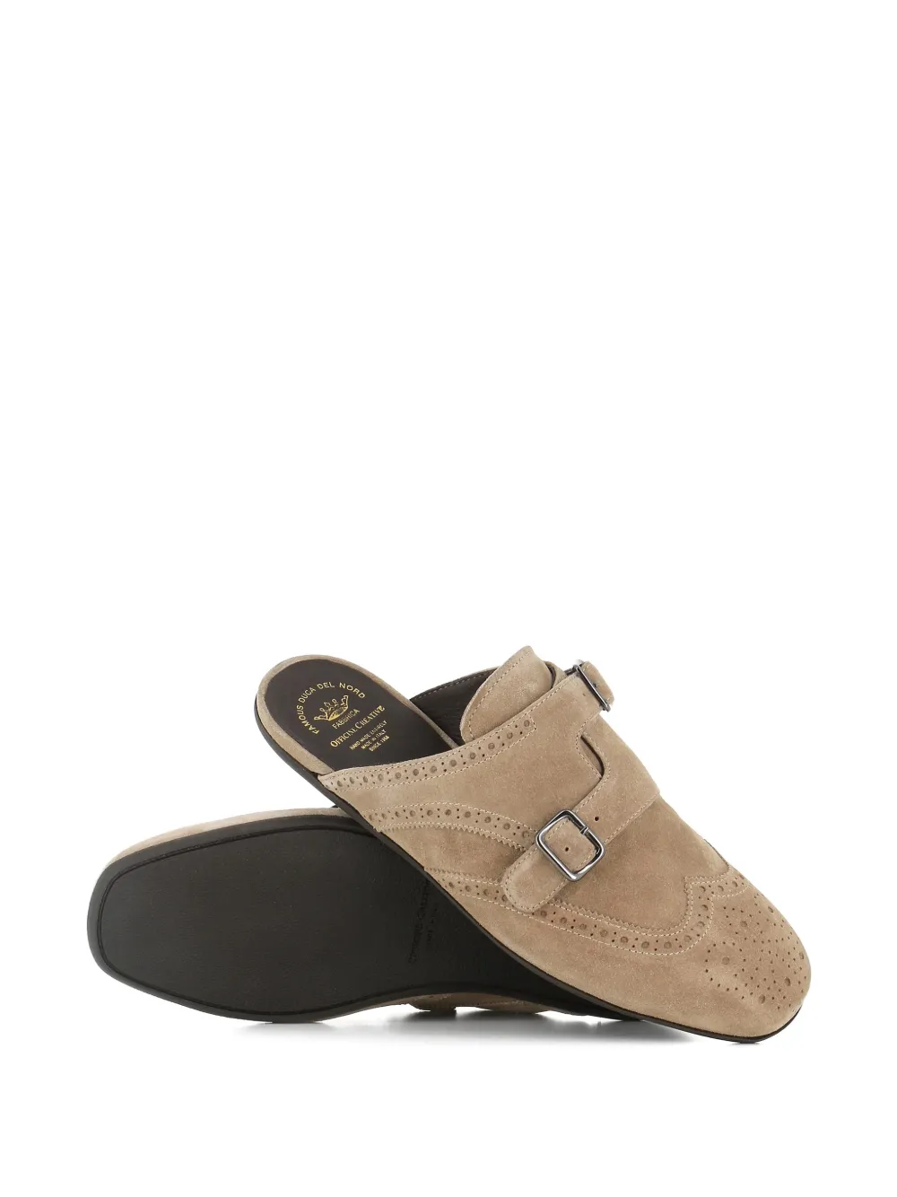 Officine Creative Suède muiltjes Beige