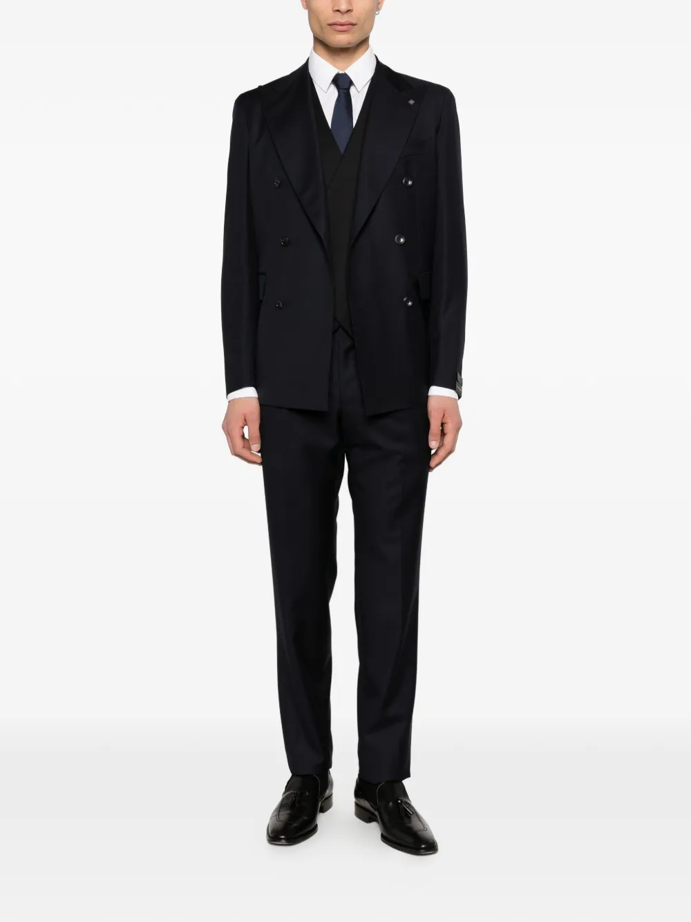 Tagliatore Gilet met knopen Zwart
