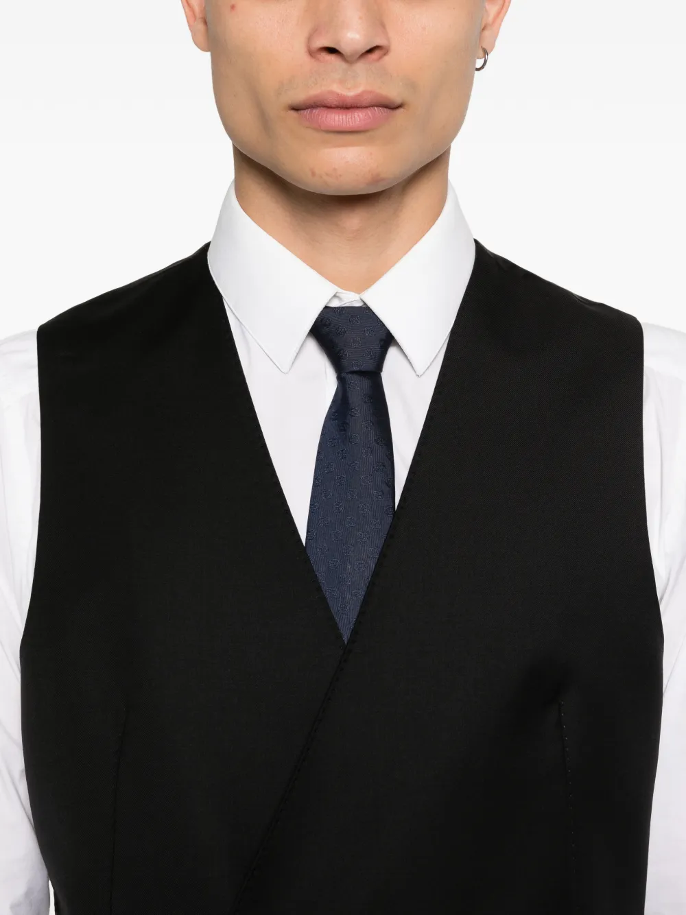 Tagliatore Gilet met knopen Zwart
