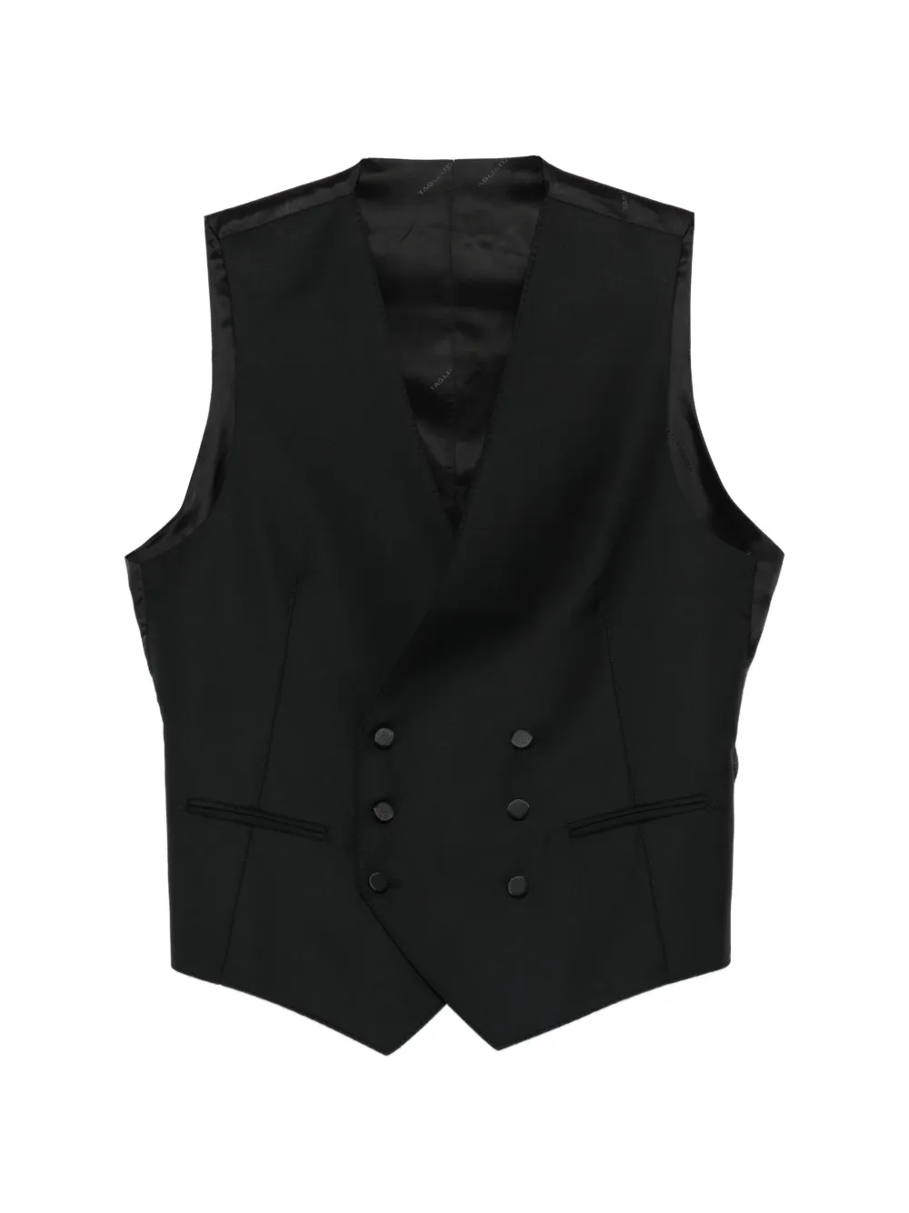 Tagliatore button waistcoat – Black
