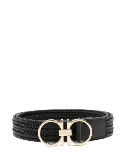 Ferragamo woven-leather buckle belt