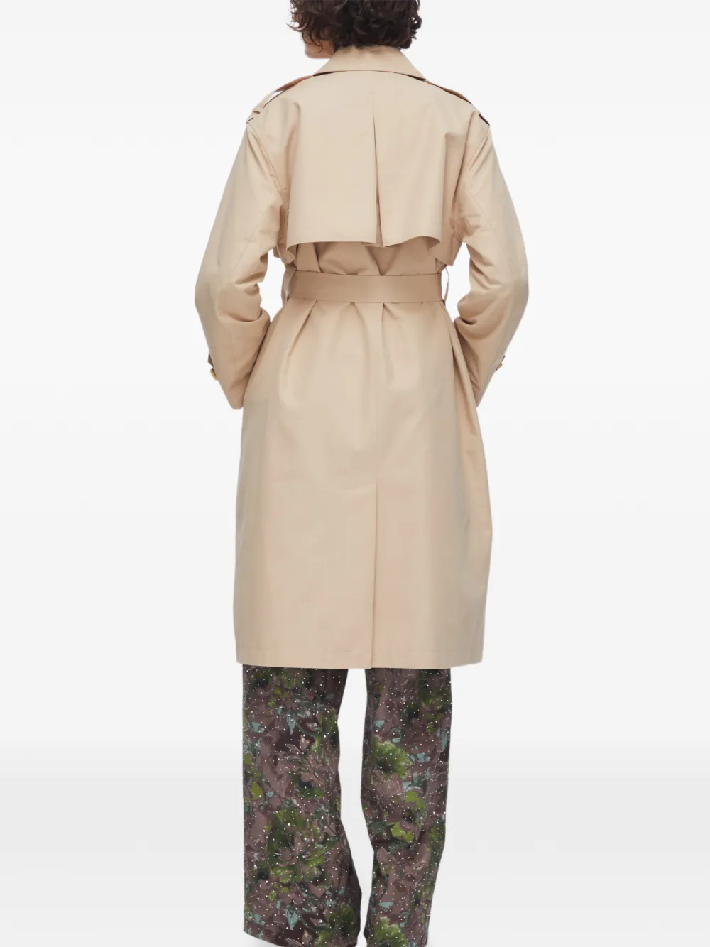  Liu Jo Scarf Gabardine Trench Coat - Neutrals 