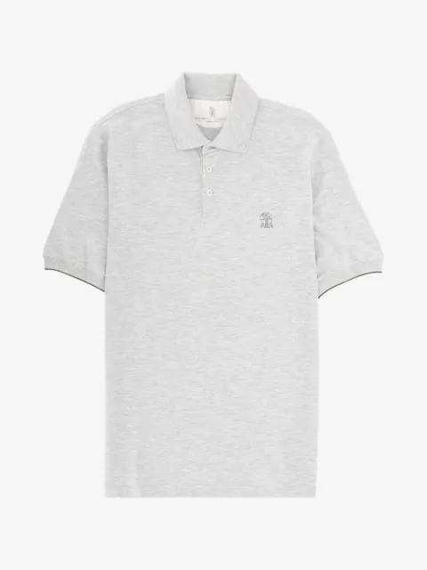 Brunello Cucinelli logo-embroidered polo shirt