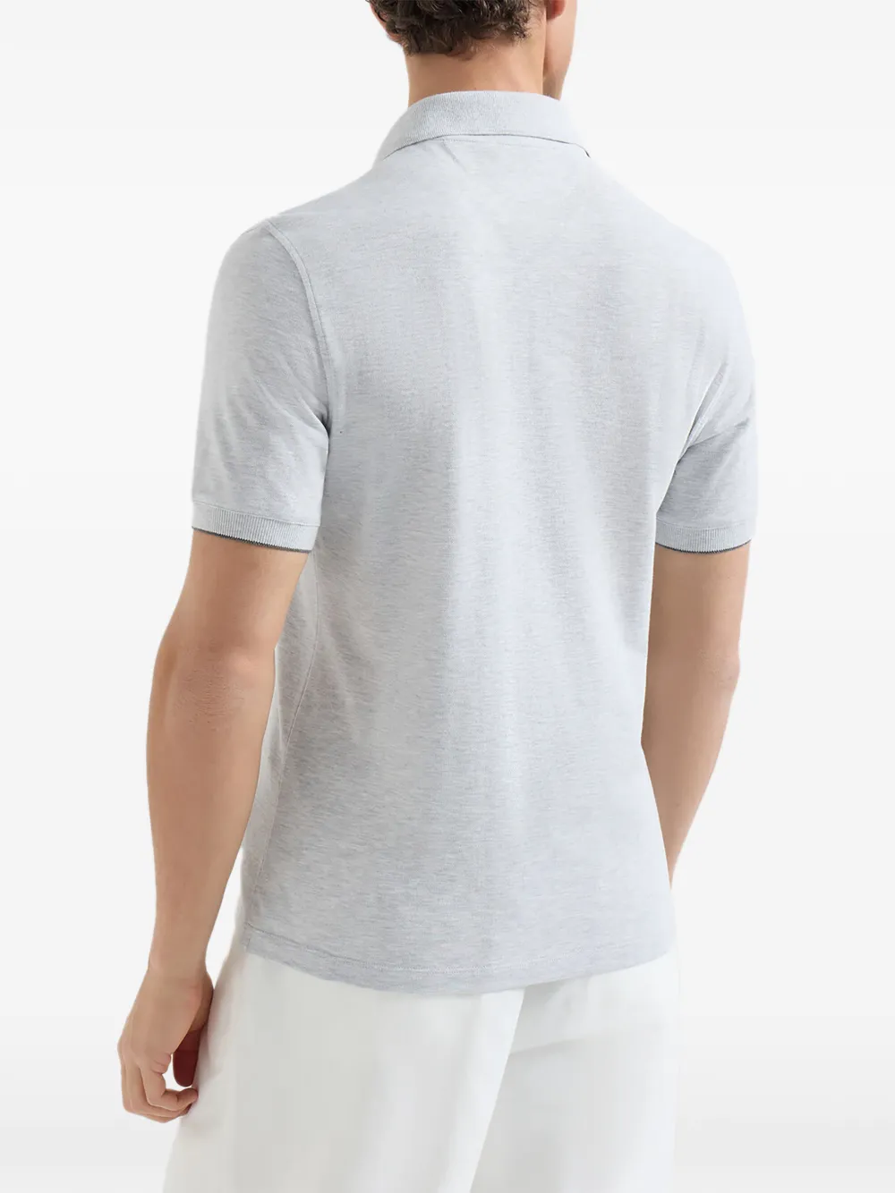 Brunello Cucinelli Poloshirt met geborduurd logo Grijs