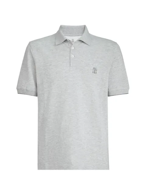 Brunello Cucinelli Poloshirt mit Logo-Stickerei
