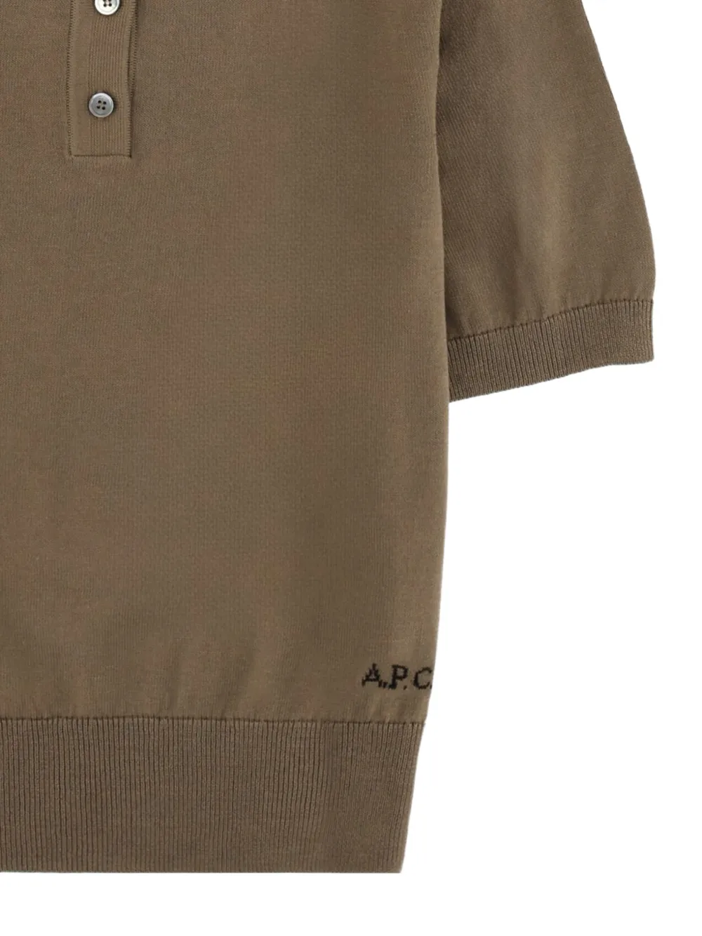  A.p.c. Polo Con Botones - Marrón 