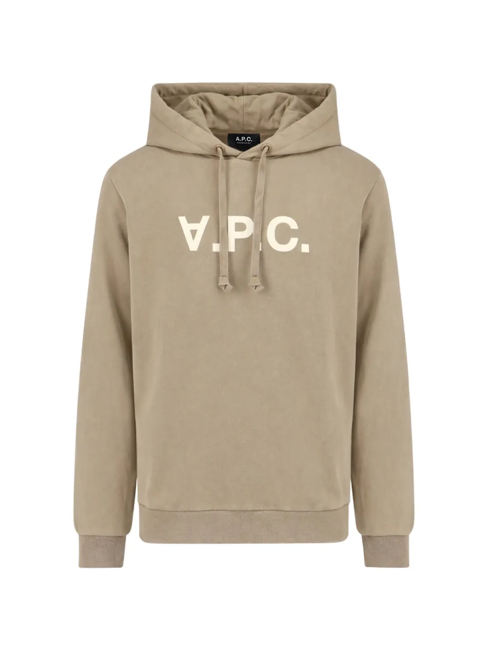 A.P.C. logo-print hoodie - Toni neutri