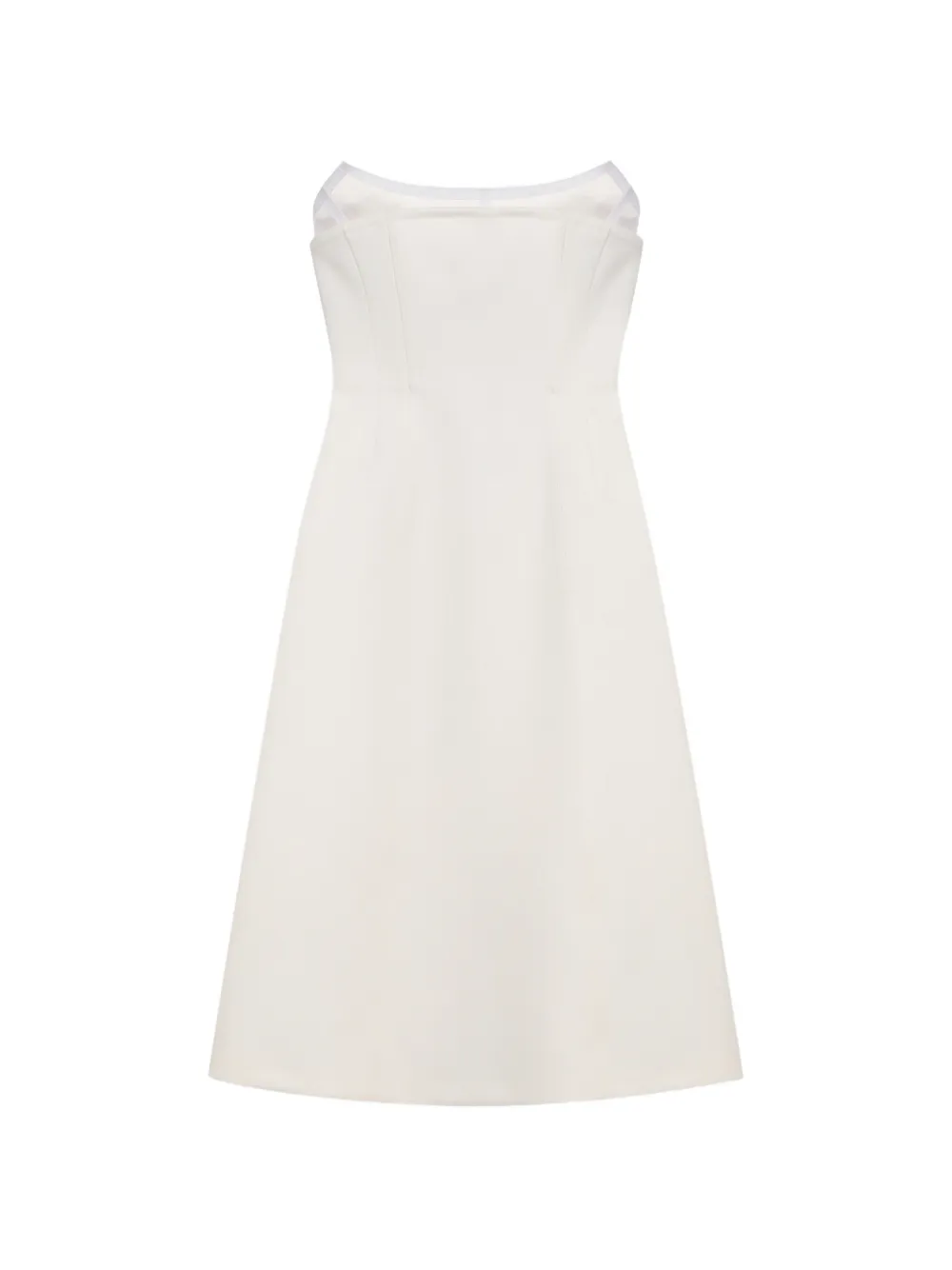 Blumarine shaped-neck midi dress - Bianco