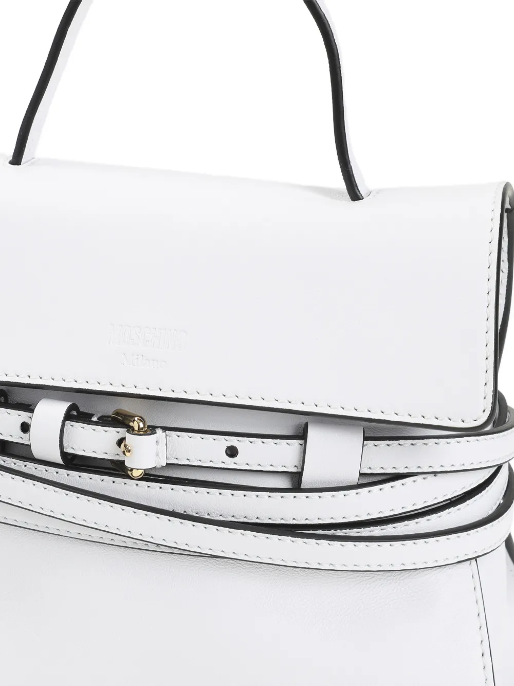 Moschino Leren schoudertas Wit