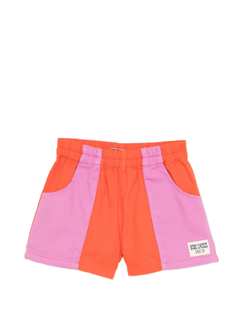 Bobo Choses colour-block shorts - Arancione