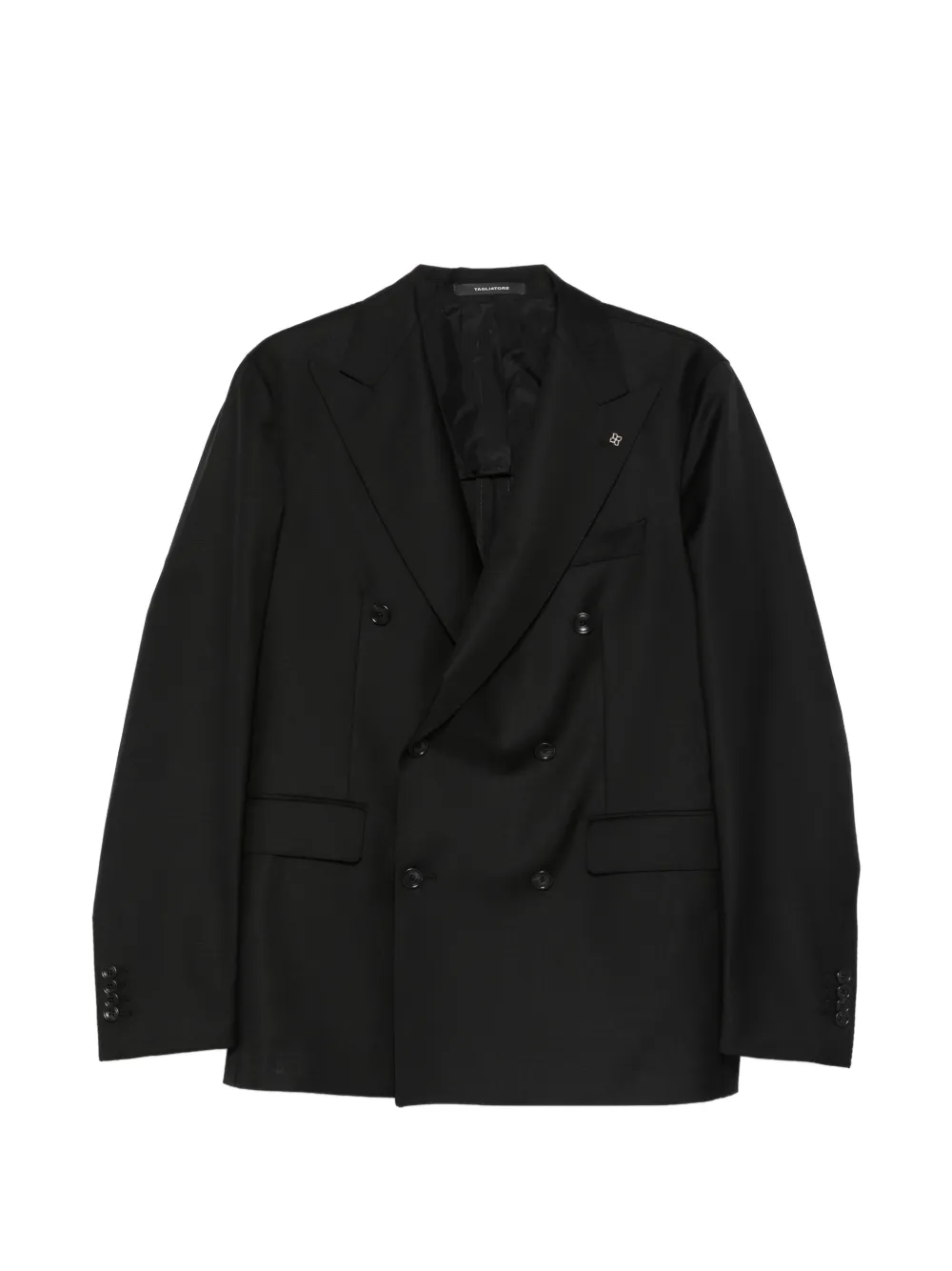 Tagliatore cotton double-breasted suit - Nero