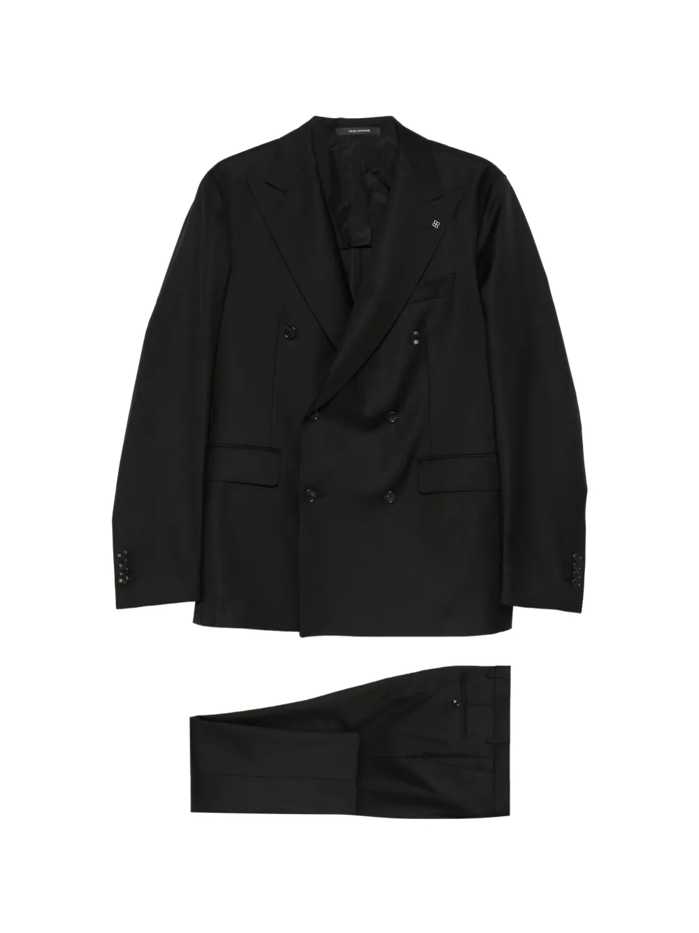 Tagliatore cotton double-breasted suit - Nero