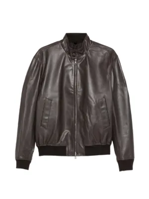 Emporio Armani Jaqueta De Couro Com Zíper | Preto | FARFETCH BR