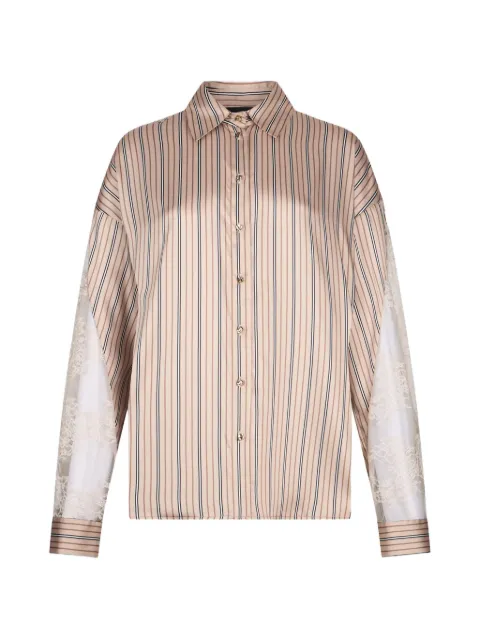 LIU JO striped lace shirt