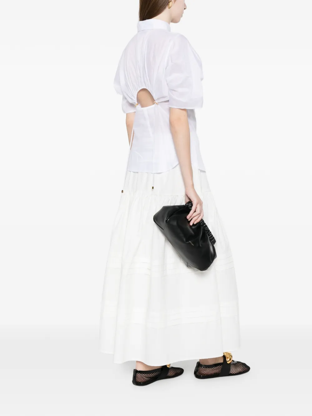  Elisabetta Franchi Puff-sleeve Shirt - White 