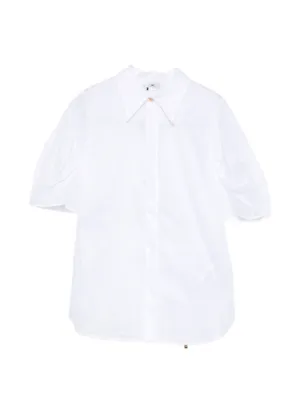 RED VALENTINO☆白シャツ RED Valentino pleated-sleeve Detail Shirt | White | FARFETCH JO