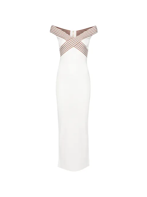 Elisabetta Franchi vestido con hombros descubiertos