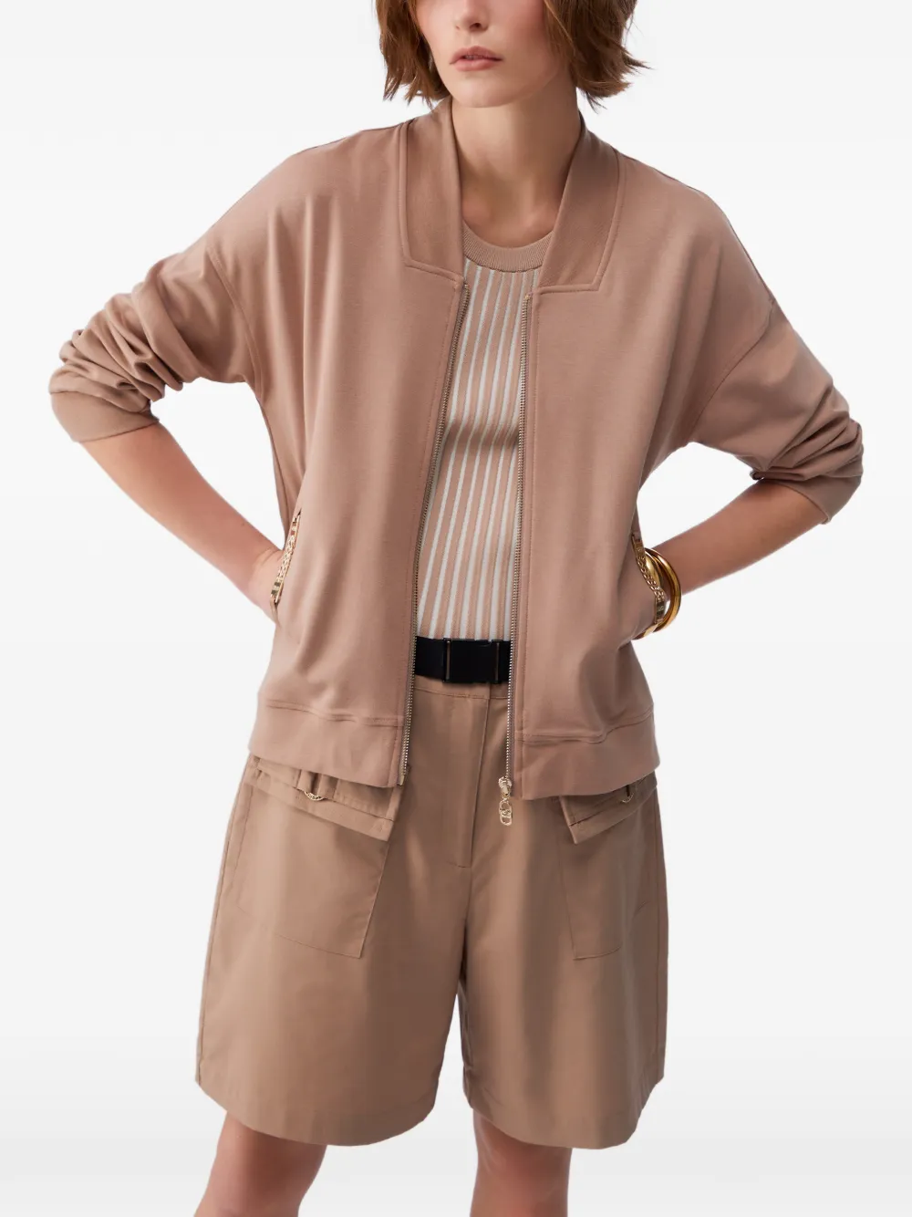  Liu Jo Zip-fastening Sweatshirt - Neutrals 