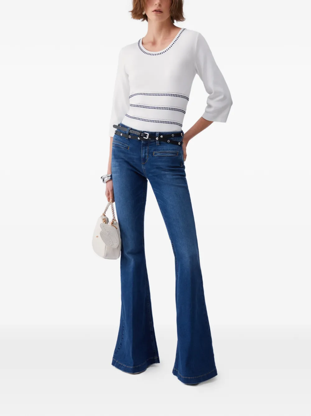 Low-Rise Flared Jeans