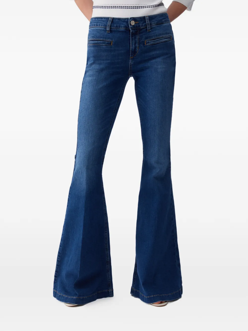 Low-Rise Flared Jeans