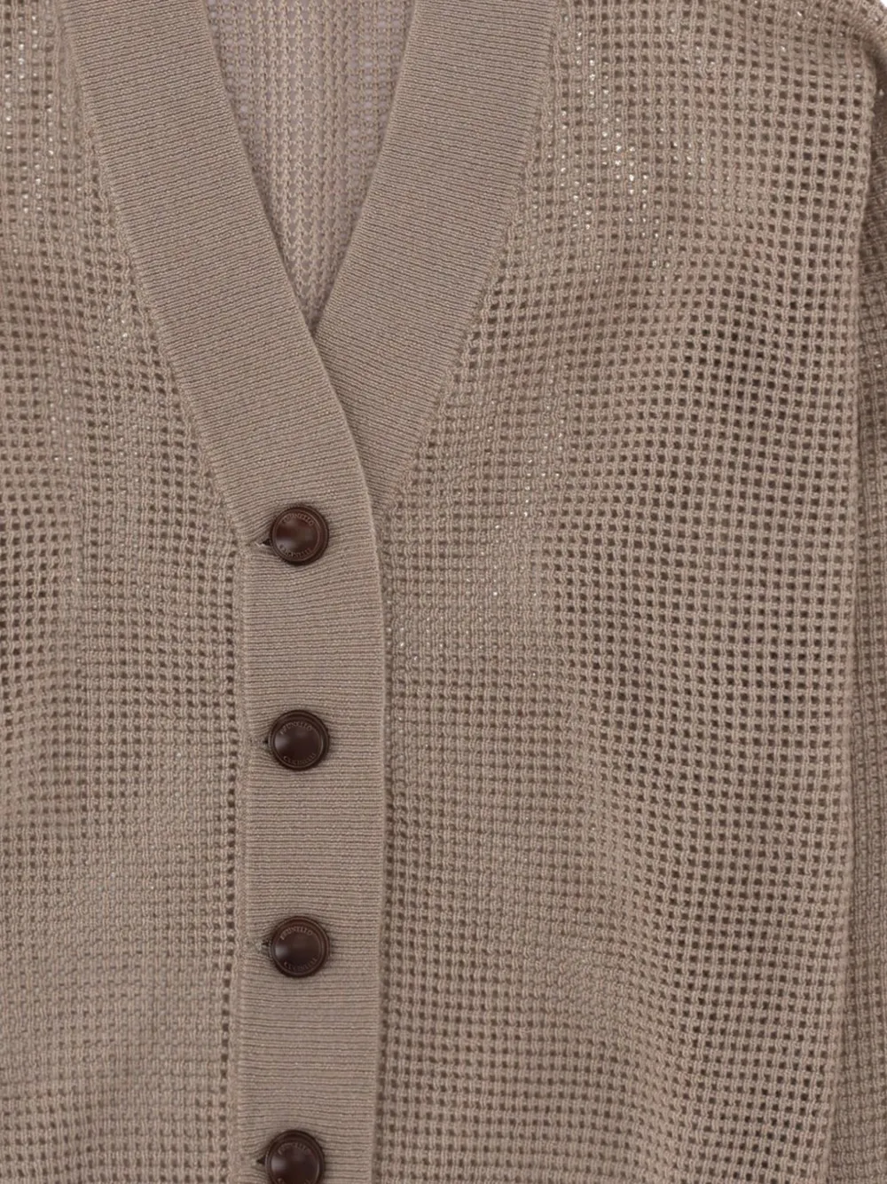  Brunello Cucinelli Button-up Pointelle Cardigan - Neutrals 