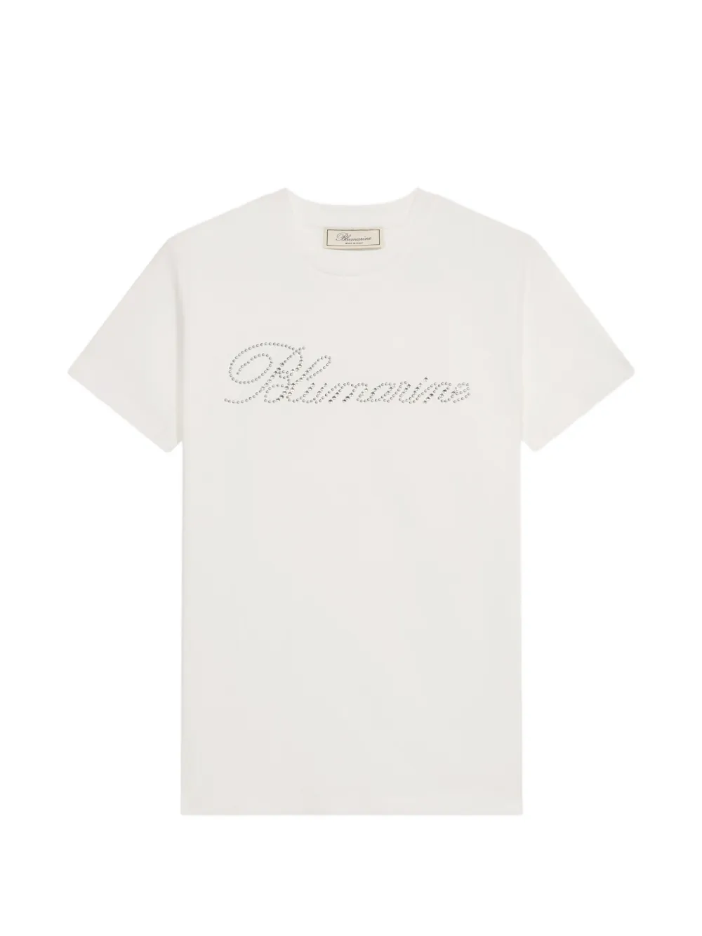 Blumarine rhinestone-embellishment T-shirt - Bianco