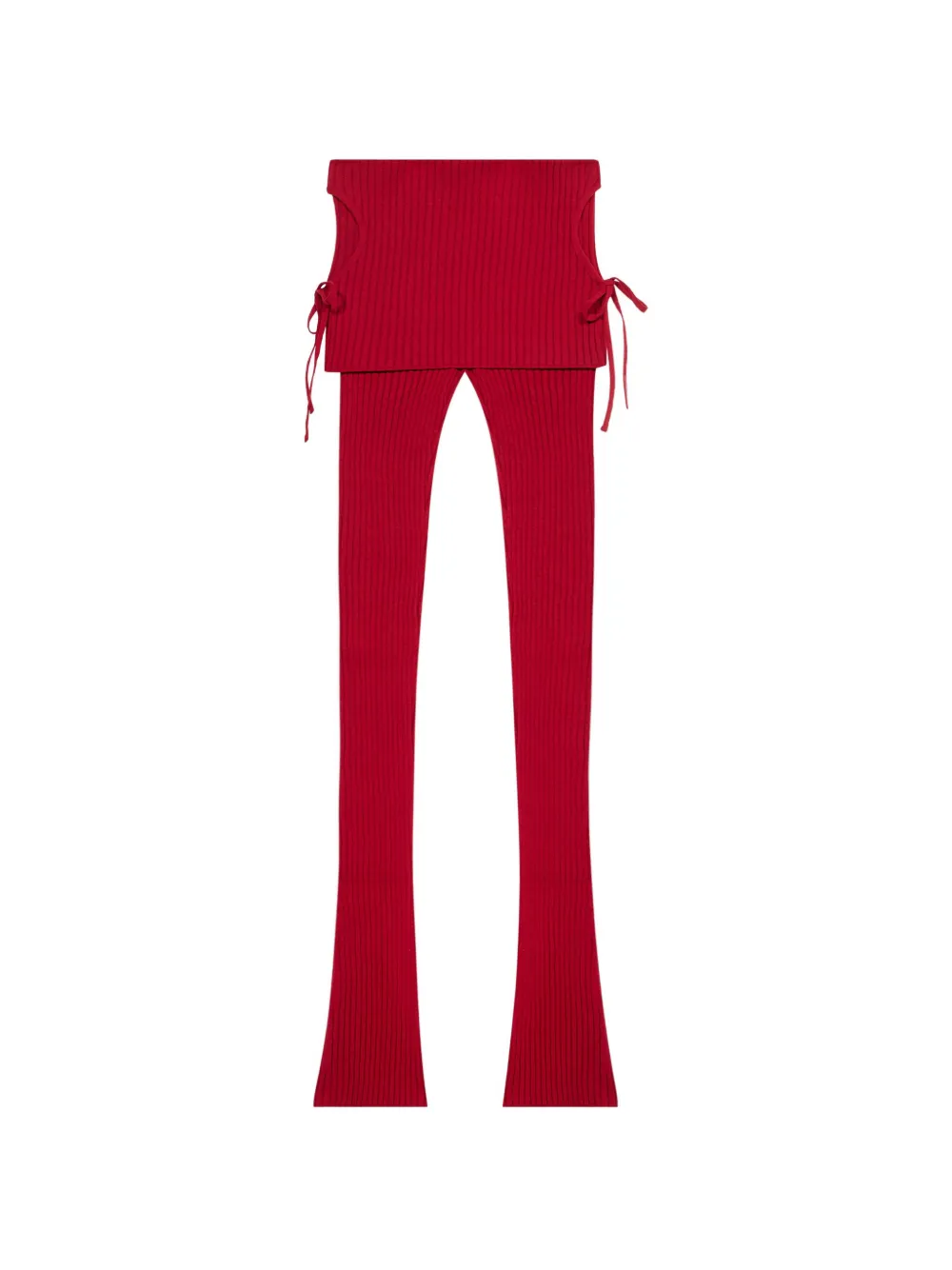 Blumarine cut-out ribbed-knit leggings - Rosso